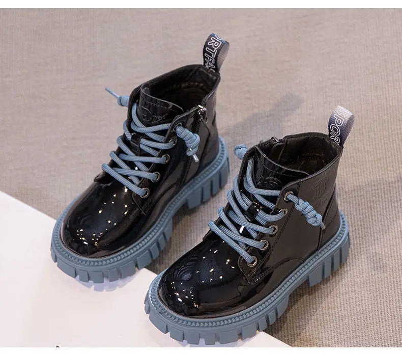 Bottes de neige imperméables pour enfants, style britannique, bottes de rinçage pour enfants, bottes chaudes pour garçons et filles, mode automne et hiver, 3 à 15 ans