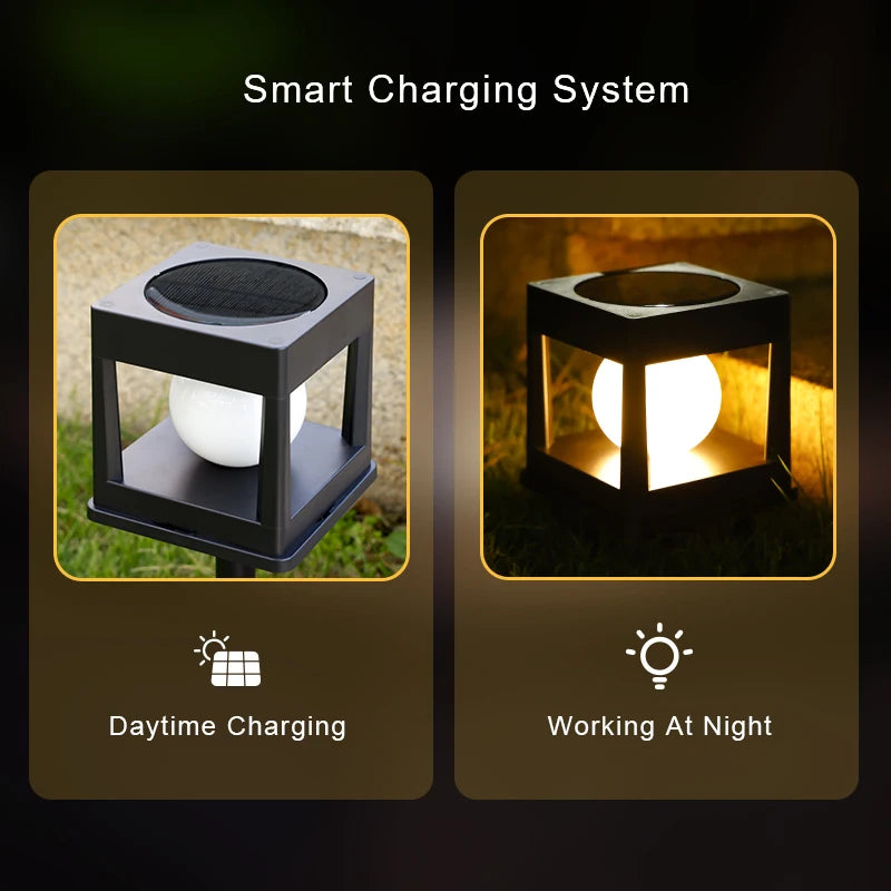 2-LED outdoor solar light, waterproof pillar lights, capital lights, for yards, lawns, walkways, gardens, camping.