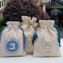 Sacs cadeaux en lin naturel personnalisés écologiques pour anniversaire, réception-cadeau pour bébé, pochette de mariage rustique avec logo, sac anti-poussière en Jute