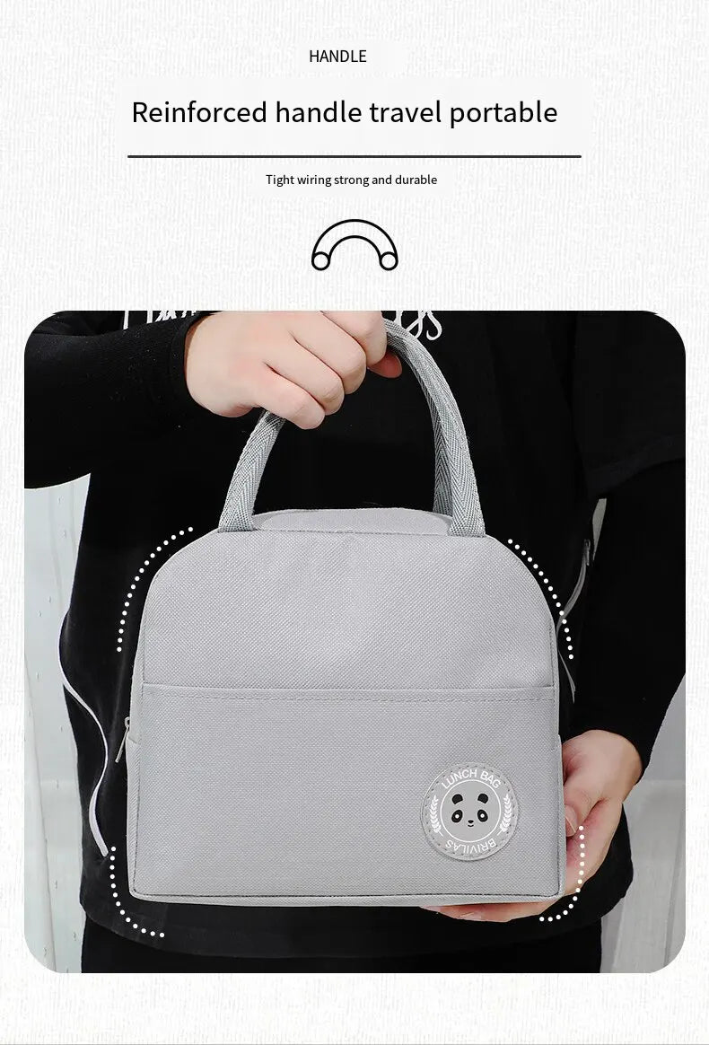 Sacs à lunch pour enfants, sac de pique-nique portable extérieur, sac de rangement des aliments, boîte à lunch pour enfants, documents solides, isolation thermique, grande capacité