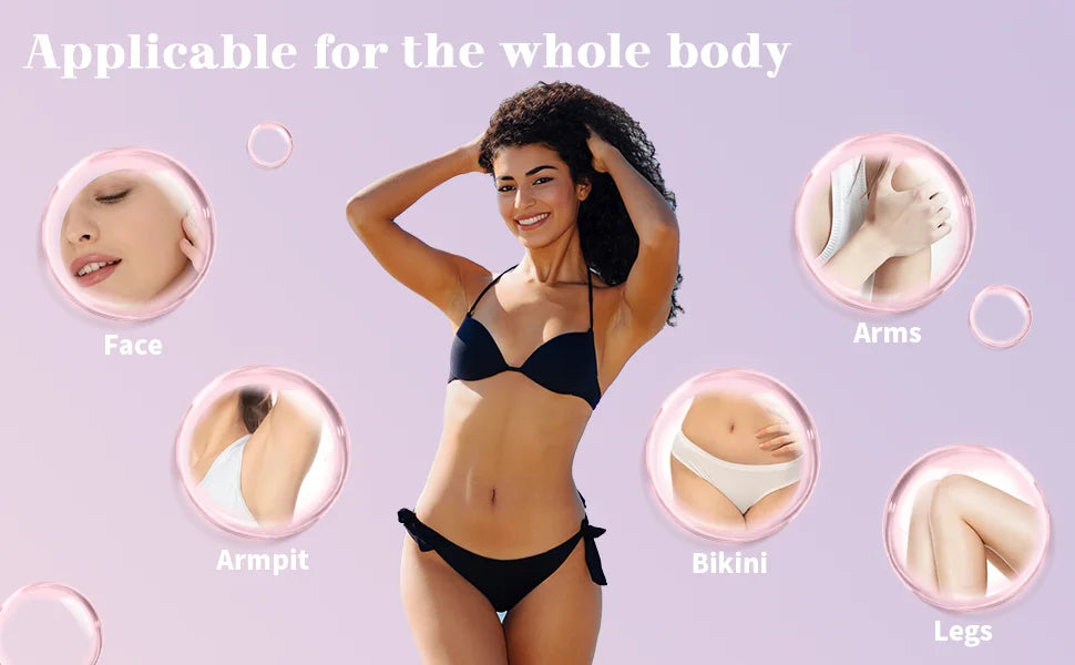 Electric shaver for women, waterproof shaver for wet and dry hair, 2-in-1 double head, double bikini trimmer, hair clipper, detachable head
