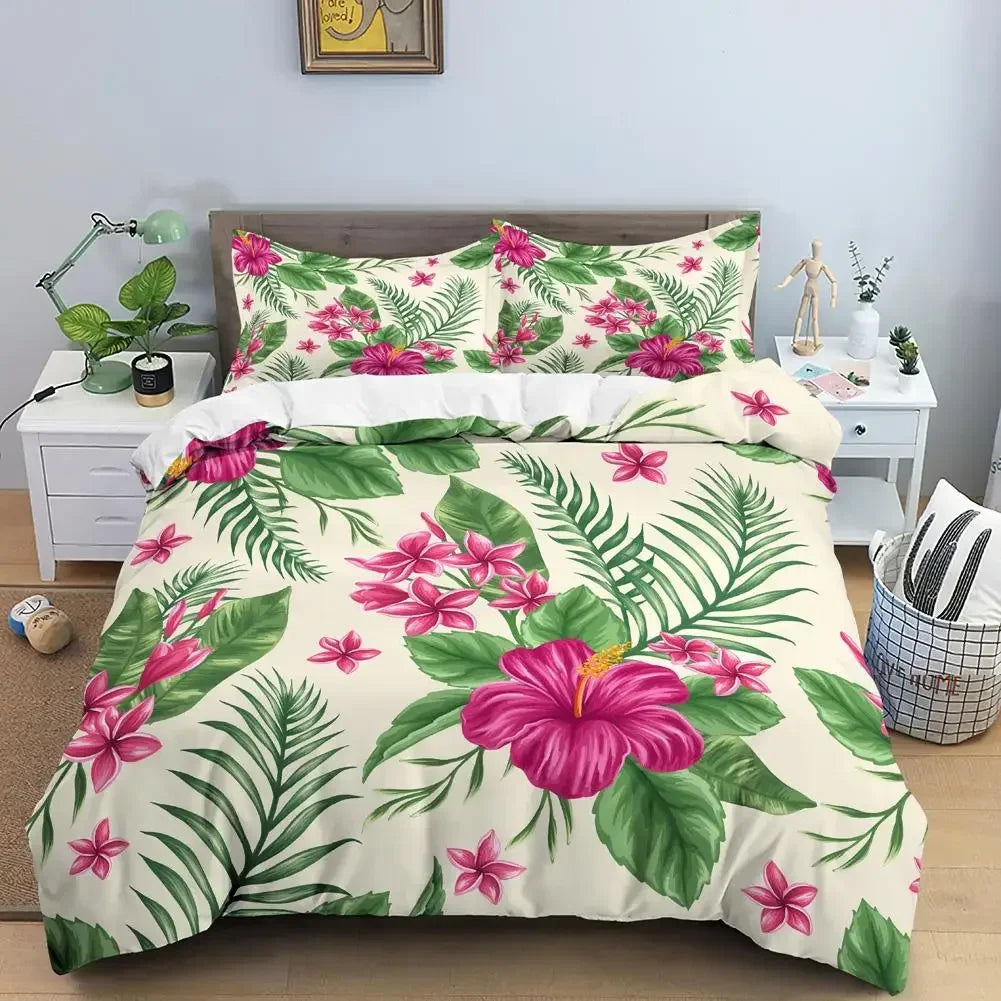 Royal Blue Gold Flower Classic Duvet Cover Sets, Queen, Full, Double Duvet Covers Pillowcases Bedding Set 260x220cm