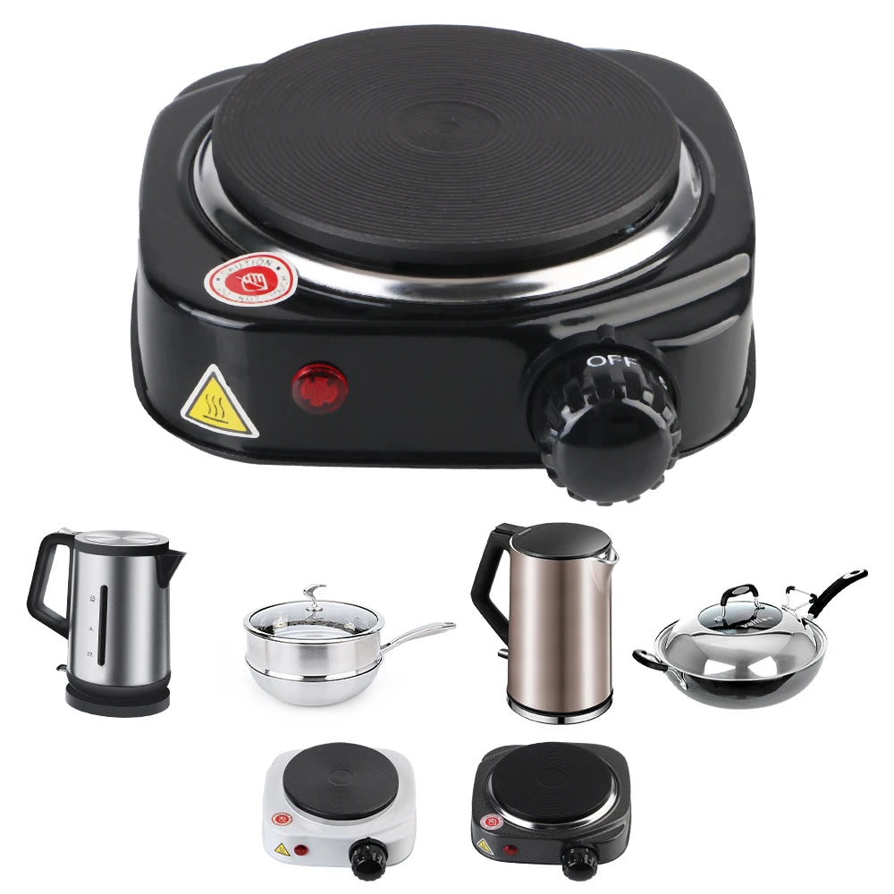 Mini cuisinière électrique multifonctionnelle, appareil de cuisine, cuisinière, plaque chauffante, lait, eau, café, four chauffant, 500W, 220V