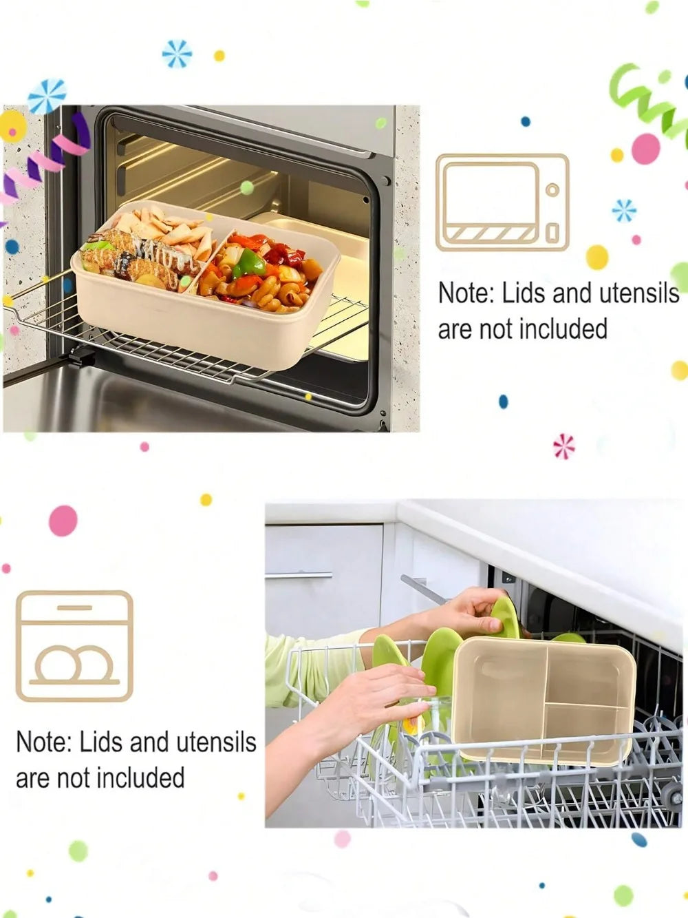 Boîte à Bento pour adultes, boîte à déjeuner avec 4 compartiments, ustensiles, pot à Sauce, doublures à muffins, passe au micro-ondes et au lave-vaisselle, retour à l'école, 1 pièce