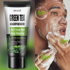 Nettoyant à l'acide salicylique 60g - Contient des extraits d'acide salicylique, d'arbres à thé et de curcuma, doucement hydratant et nettoyant, sui