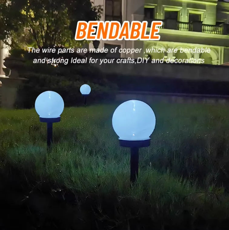 Style moderne jardin solaire pelouse lumières Camping en plein air paysage urbain décoratif LED étanche ampoule circulaire lampe économie d'énergie