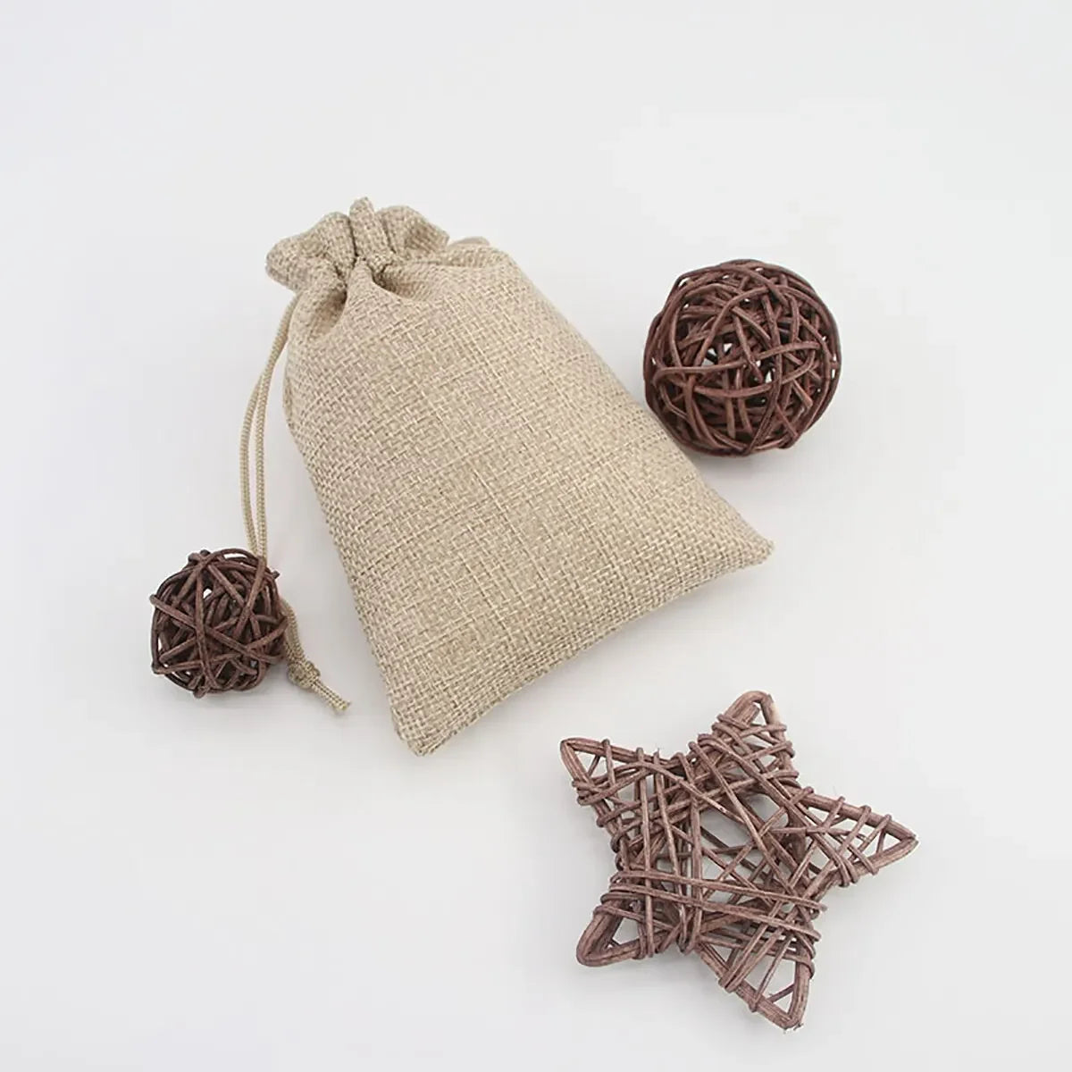 Sac cadeau de poche en coton et chanvre 15-50, sac d'emballage cadeau pour la journée des enfants, emballage de produits de mariage pour bonbons à faire soi-même