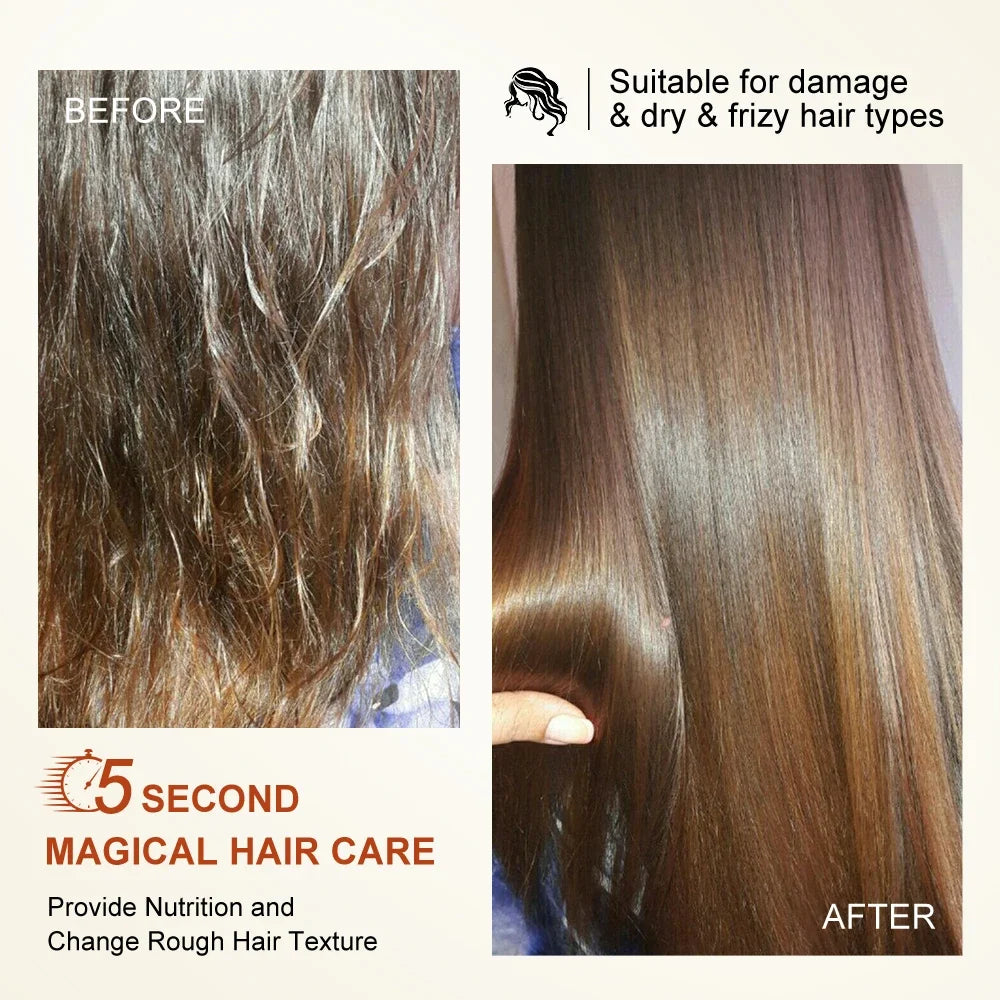 PURC 5s Magic Hair Mask, Permanent Keratin Treatment, Fast Smoothing, Repair Cream for Dry Damage and Frizz, Restores Gentle Hair Care Masks