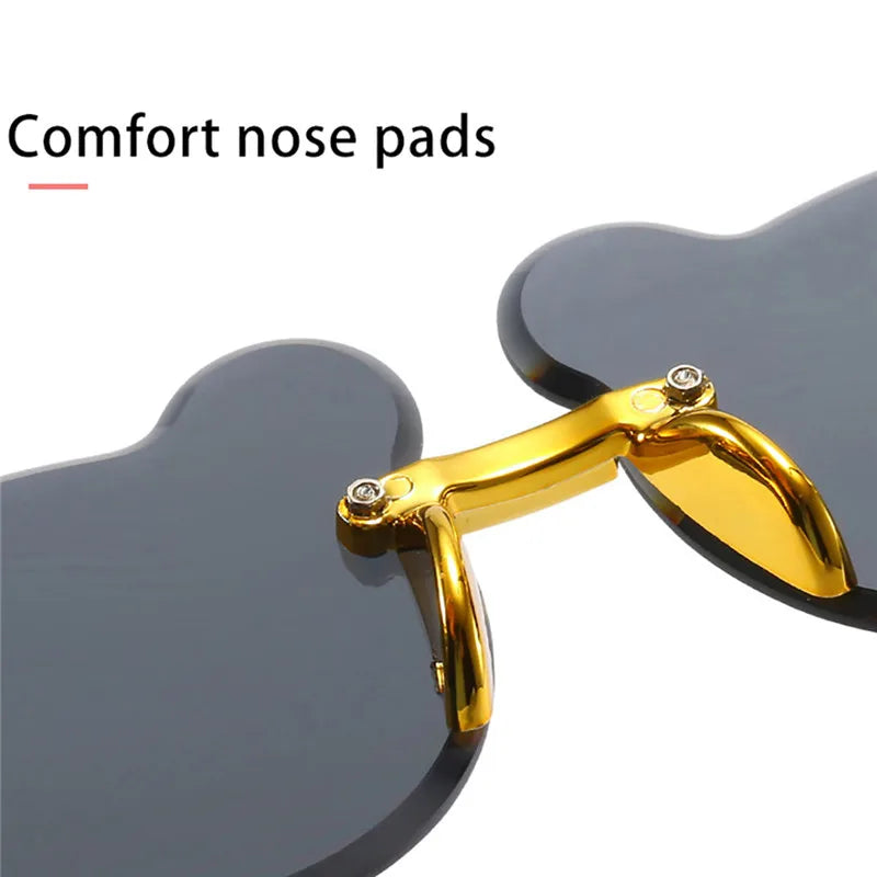 Lunettes de soleil en forme d'ours pour enfants, lunettes de soleil de dessin animé pour enfants, lunettes anti-absorbe ouissement pour garçons, lunettes de conducteur de lunettes de soleil carillon pour filles