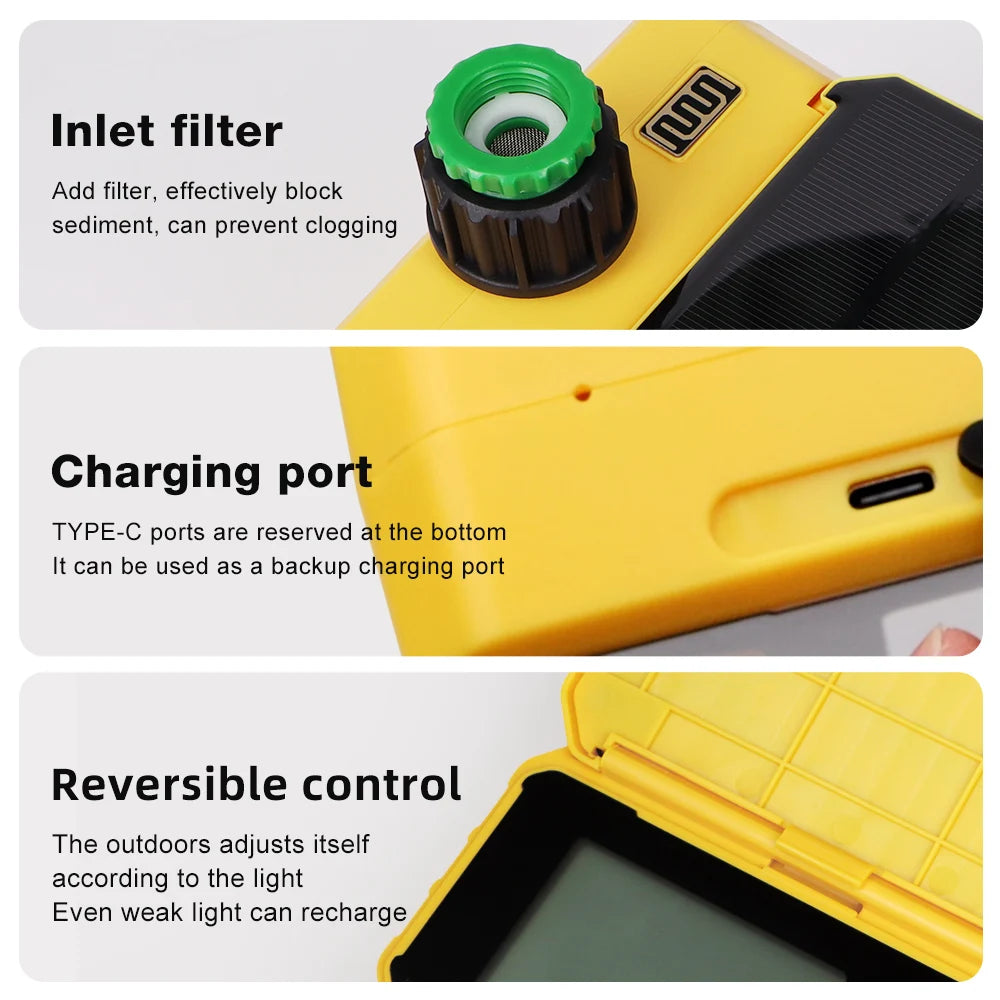 Solar Irrigation Synchronization Controller, Smart Existing System for Garden, Valve with Rain Sensor, WIFI