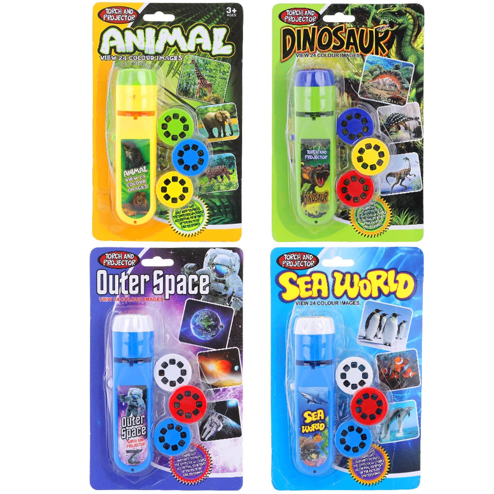 Children's Projection Flashlight, Light Projector, Cute Cartoon Dinosaur Educational Toy, Picture Light, Bedtime Learning, Fun Toys for Kids