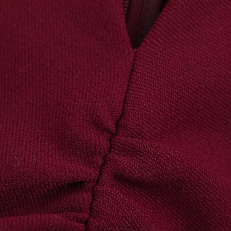 MUJER robes longues plissées pour femmes sans manches robes de soirée pour femmes Chic fête robe mi-longue femme drapée moulante robe pour femme