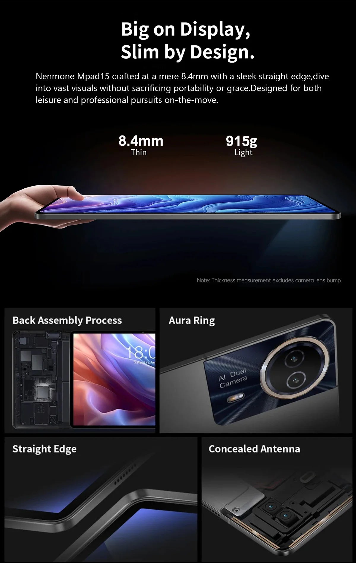 2025 Version mondiale Super grand écran 14 pouces tablette Android 14 4G appel téléphonique 16GB + 512GB tablettes 14 "GPS 5G WiFi FM 12000mAh