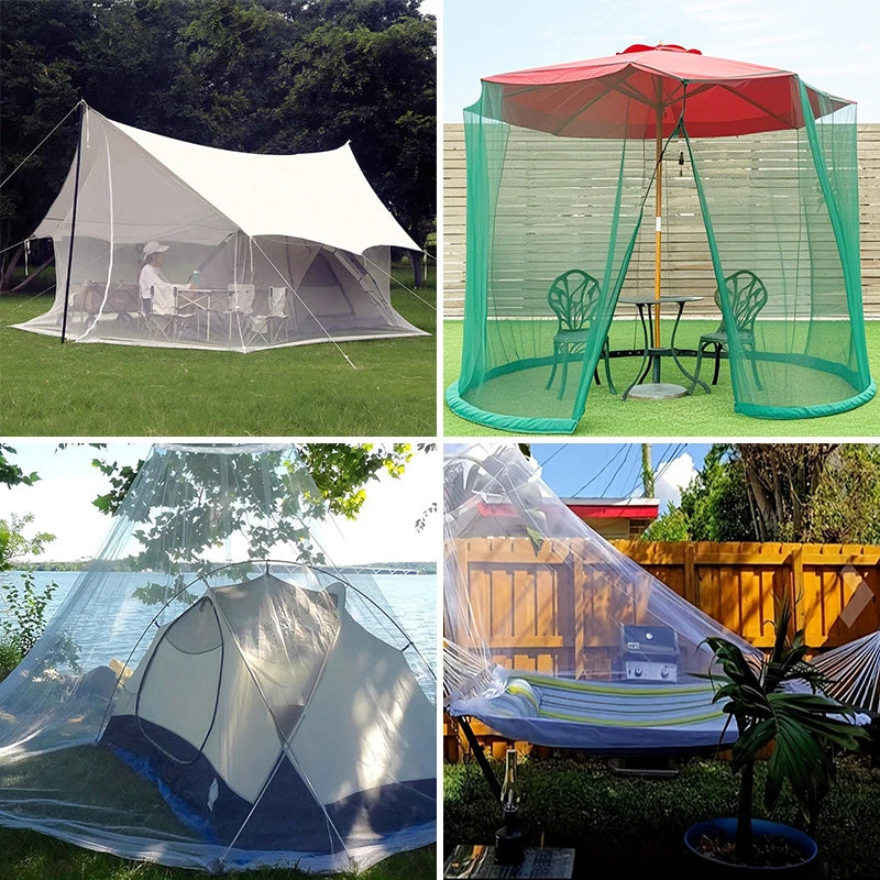 DIY mosquito net for outdoor hunting, garden, dormitory, tent, picnic, camping; adjustable size mosquito net, 2*3, 3*5/15, 5*5, 6*6m DIY net