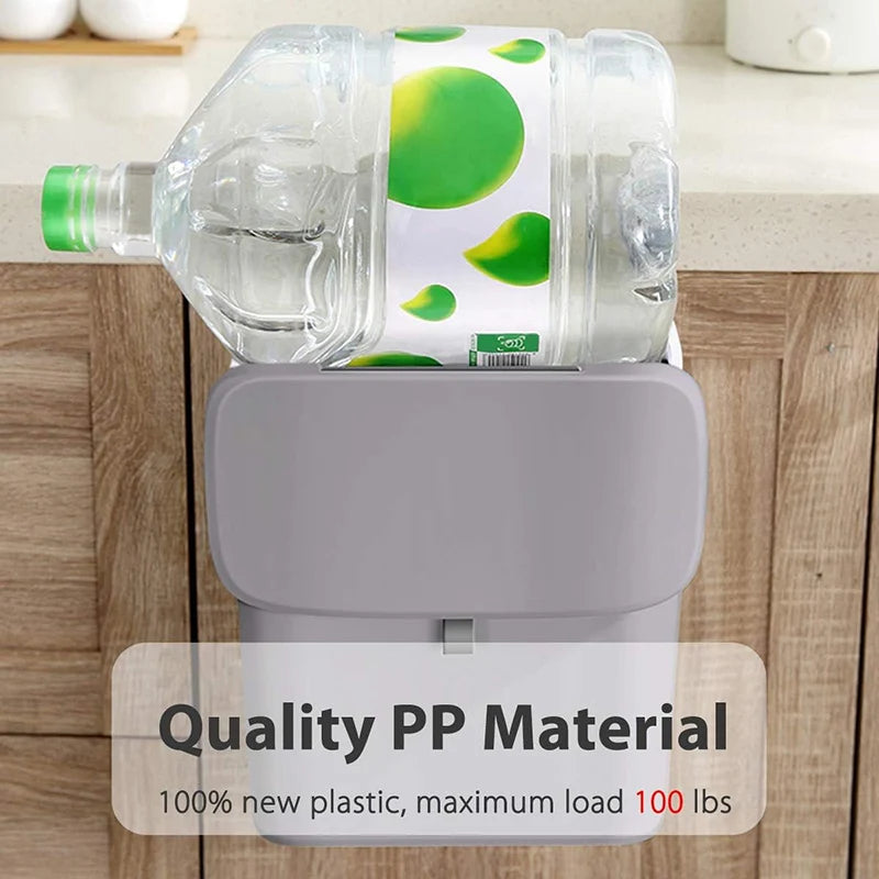 Poubelle de compost de cuisine pour comptoir ou sous évier, petite poubelle de cuisine suspendue avec couvercle pour seau à compost intérieur montable