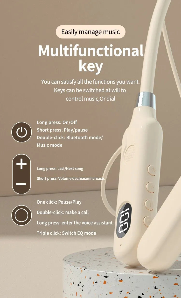 BT-12 Sans Fil Bluetooth Écouteurs Casque Président kband Sports De Plein Air Casque avec Bouton D'affichage Contrôle Écouteurs pour La Musique