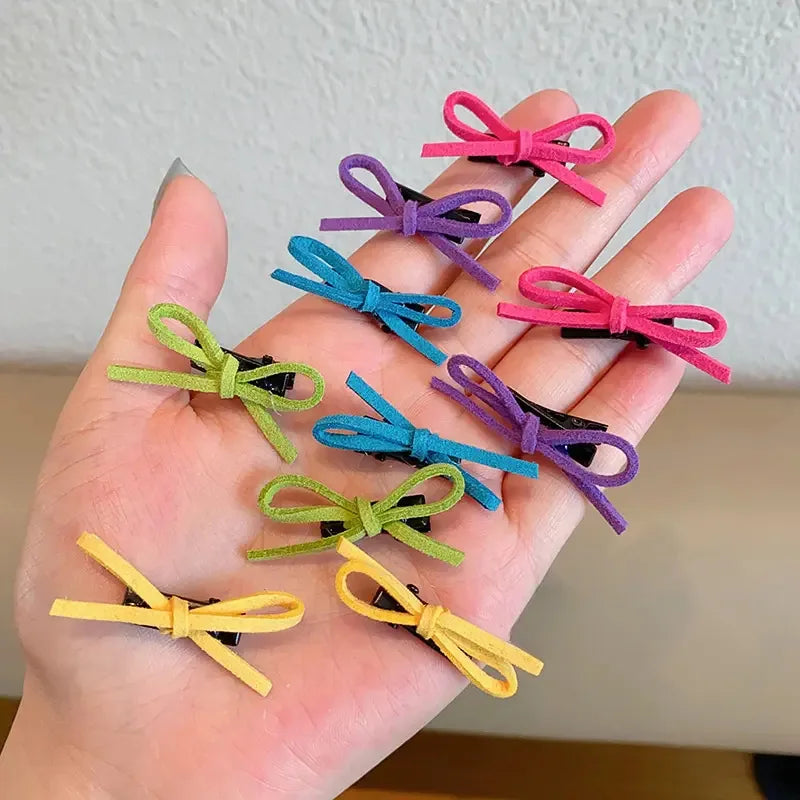 Pinces à cheveux pour enfants, 10 pièces, accessoires pour cheveux doux et mignons, Style Ins, nœud Dopamine d'été, épingles à cheveux, accessoires pour enfants