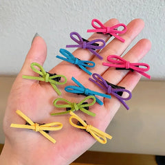 Pinces à cheveux pour enfants, 10 pièces, accessoires pour cheveux doux et mignons, Style Ins, nœud Dopamine d'été, épingles à cheveux, accessoires pour enfants
