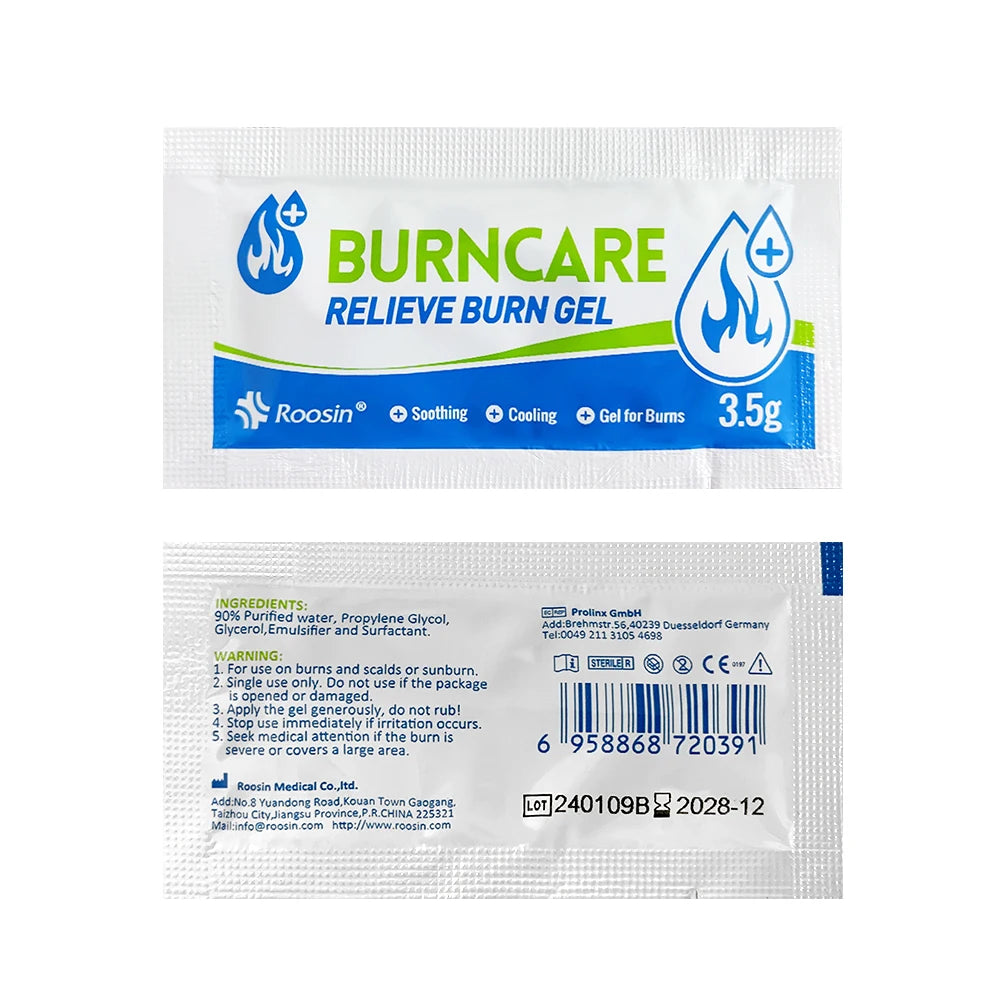 Gel médical de pansement pour soins des brûlures, 6 pièces, 3.5g, pour brûlures, cicatrices, soins des plaies