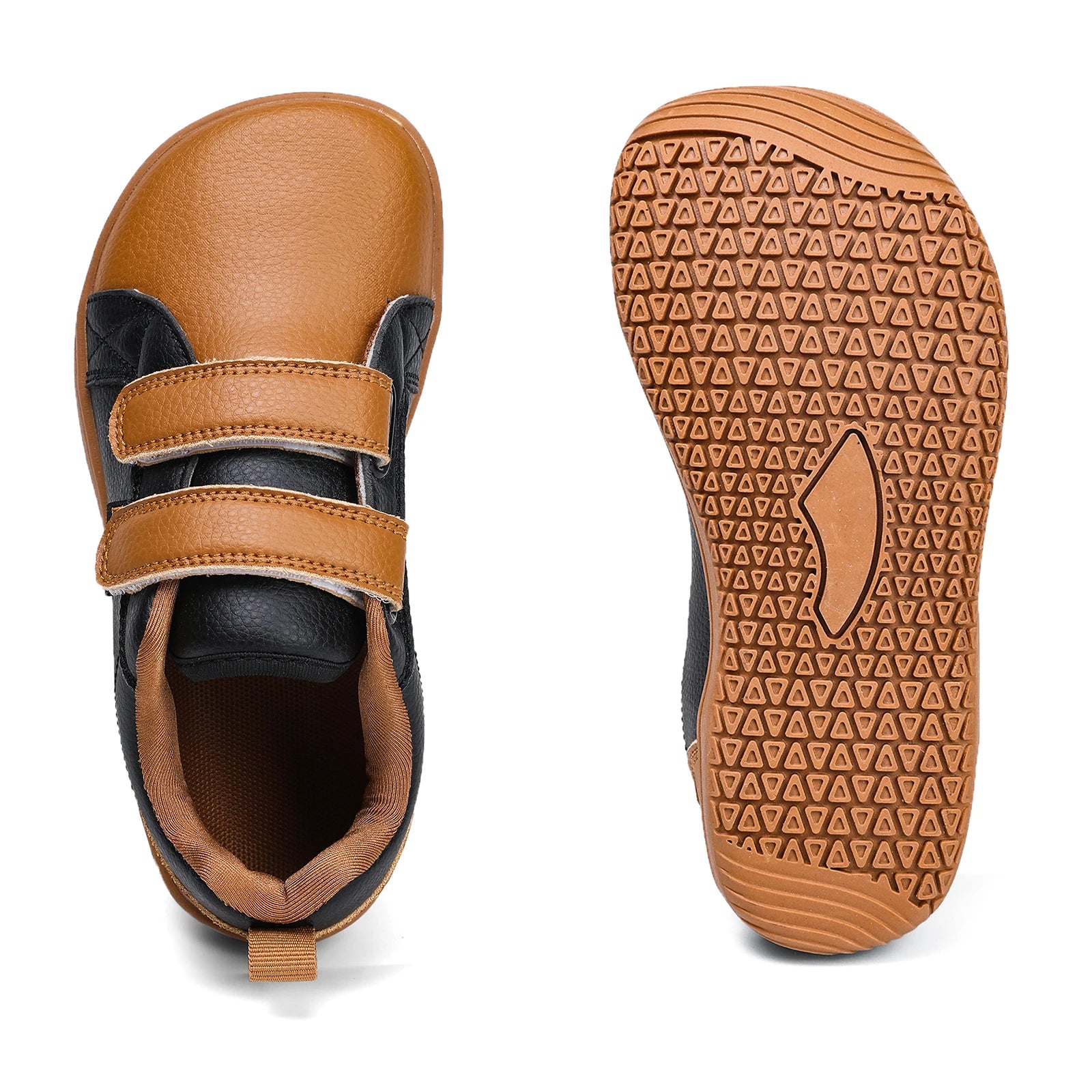 Chaussures Pieds Nus en Cuir Artificiel pour Garçon et Fille, Baskets Légères, Larges, Minimalistes, à la Mode, avec Boucle à Crochet, Plates de Marche