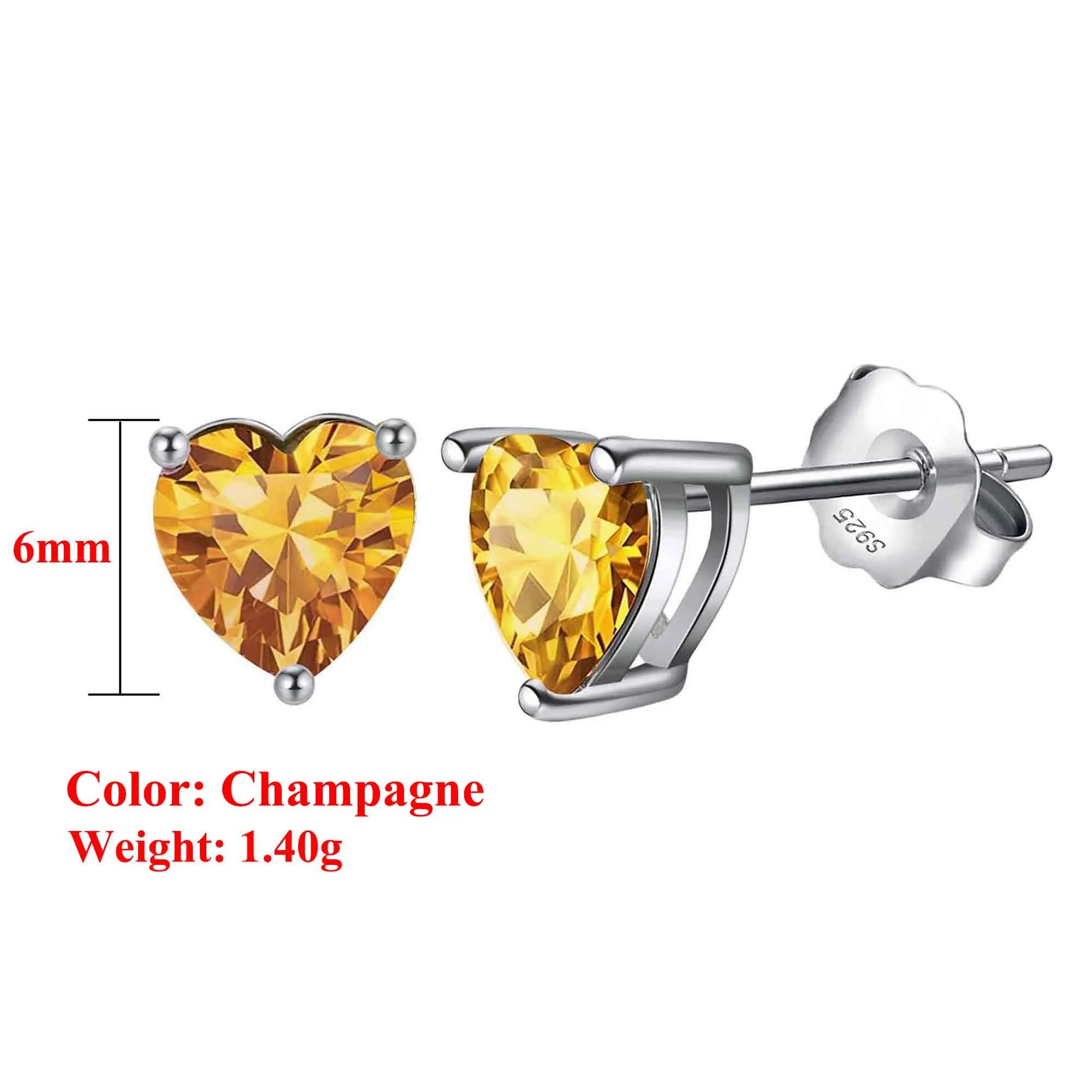 Effie Queen 925 boucles d'oreilles en argent Sterling pierre de naissance pour femmes AAA Zircon cubique 12 couleurs boucles d'oreilles mode fille bijoux SE84