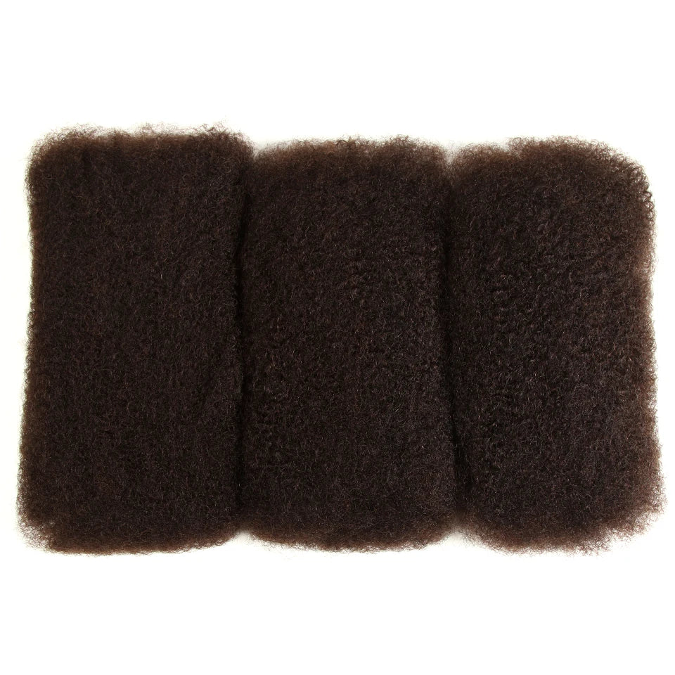 Tresses torsadées de couleur naturelle QVR, cheveux brésiliens Remy sans trame, Afro crépus, en vrac, pour tressage, 1 paquet de 50 g/pièce