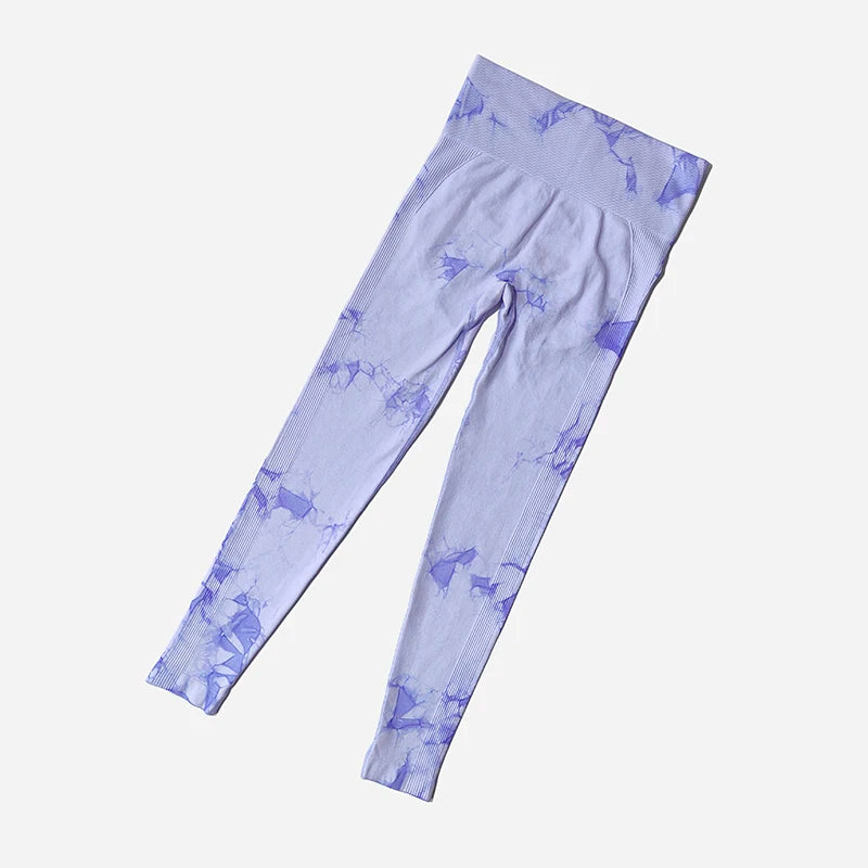 WAREBALL nouveau cravate colorant pantalons de Yoga Leggings de gymnastique femmes sans couture taille haute Push Up Sport collants Fitness entraînement Leggins