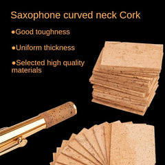 Bouchons d'interface incurvés pour col de Saxophone, pour Alto/ténor/Soprano, Kit universel de remplacement de feuille de liège, accessoires pour vent