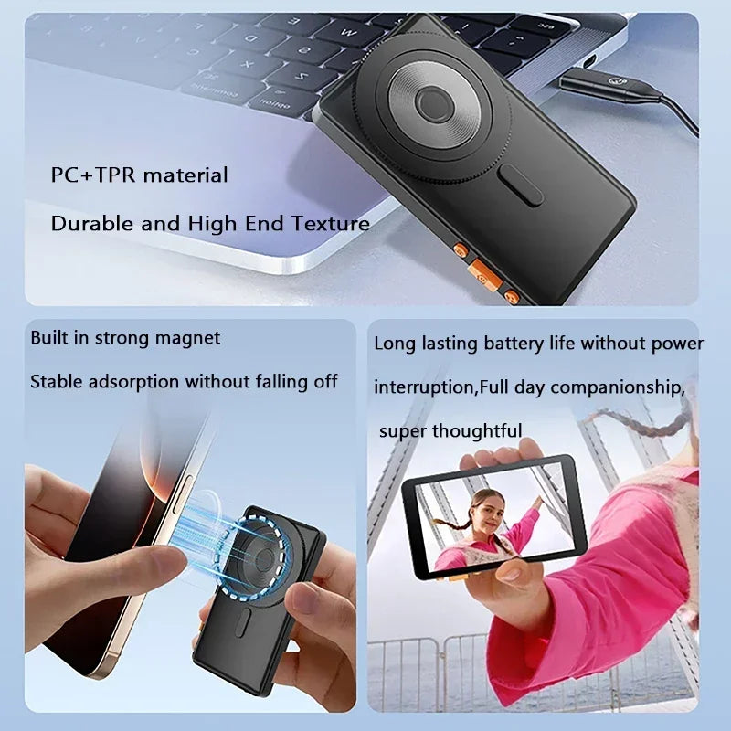 Smartphone moniteur magnétique écran projecteur téléphone caméra arrière Selfie pour Vlog enregistrement vidéo en direct pour Android iPhone