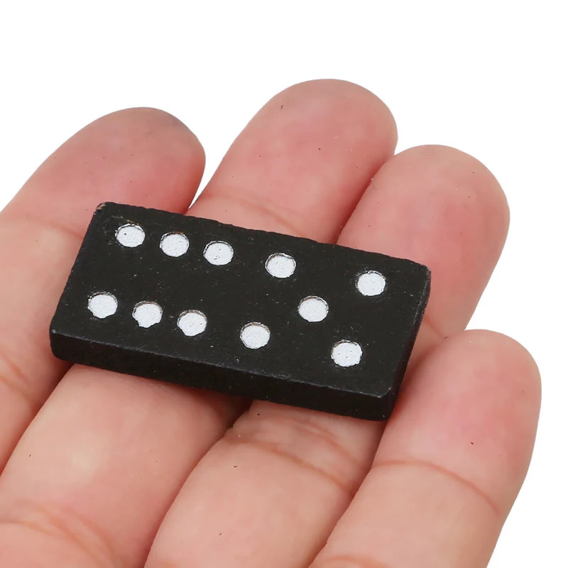 28 pièces/ensemble jeux de société dominos en bois voyage jeu de Table drôle jouets dominos enfant jouets éducatifs pour enfants cadeaux