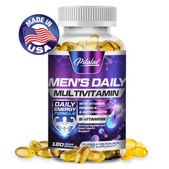 Supplément multivitaminique pour hommes avec vitamines A, B12, C, D et E pour soutenir l'énergie et le zinc pour soutenir la santé immunitaire nutraceutique