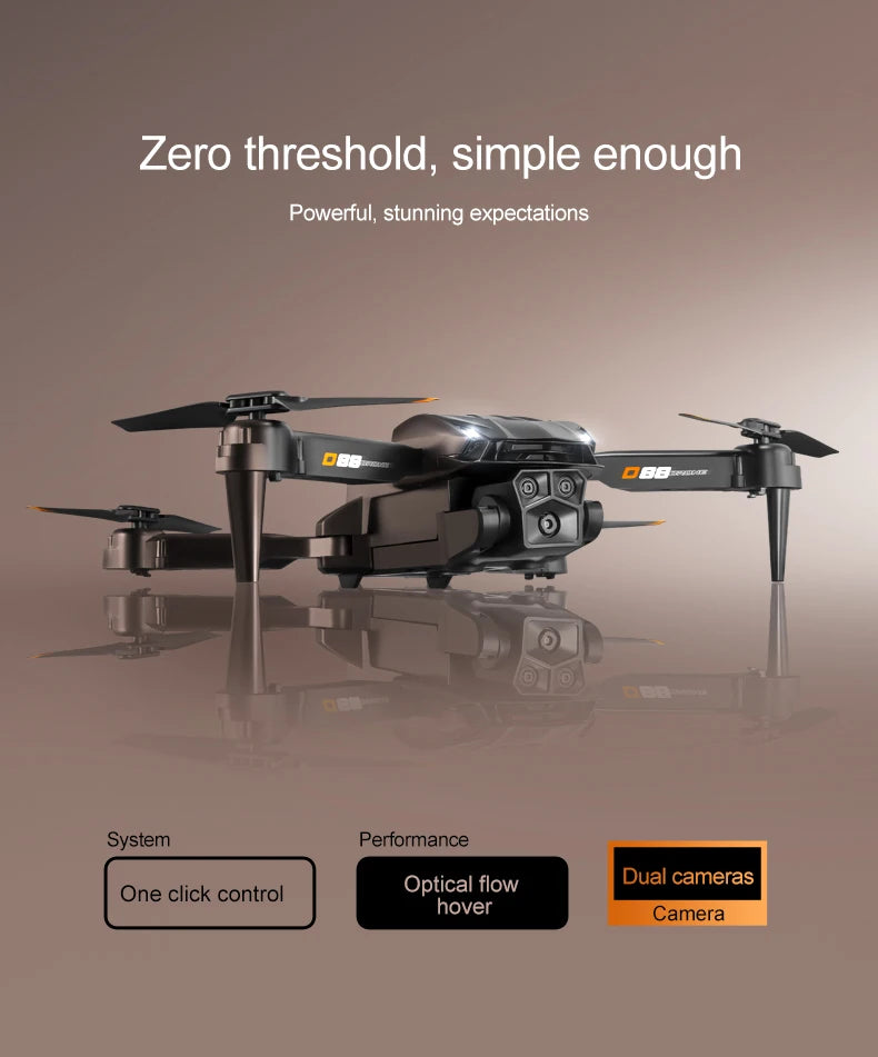 Xiaomi D88 Drone HD 8K double caméra photographie aérienne professionnelle flux optique vol stationnaire geste tir pliable quadrirotor ﻿