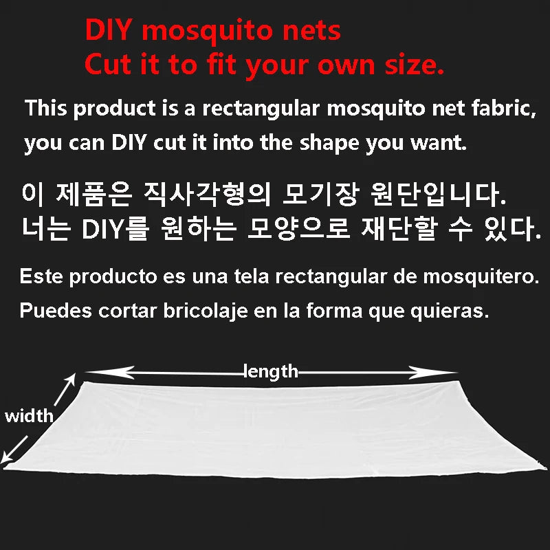 DIY mosquito net for outdoor hunting, garden, dormitory, tent, picnic, camping; adjustable size mosquito net, 2*3, 3*5/15, 5*5, 6*6m DIY net