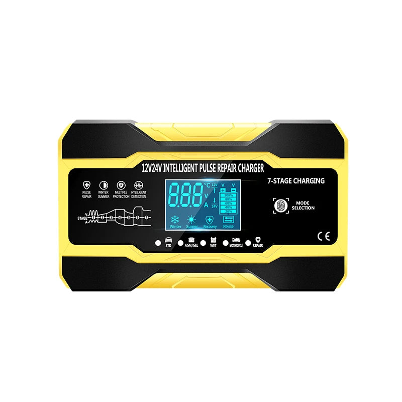 5A Car Battery Charger, 12V/24V Smart Battery Charger, Automatic Maintenance with Temperature Compensation for Truck Mower