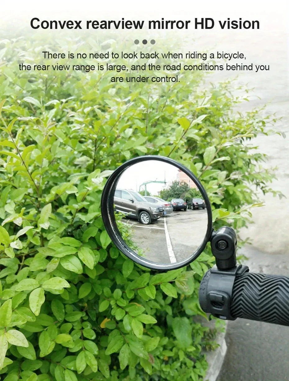 Side mirror for motorcycles, for safety view, turning left and right, Mini adjustable rearview mirror for cars