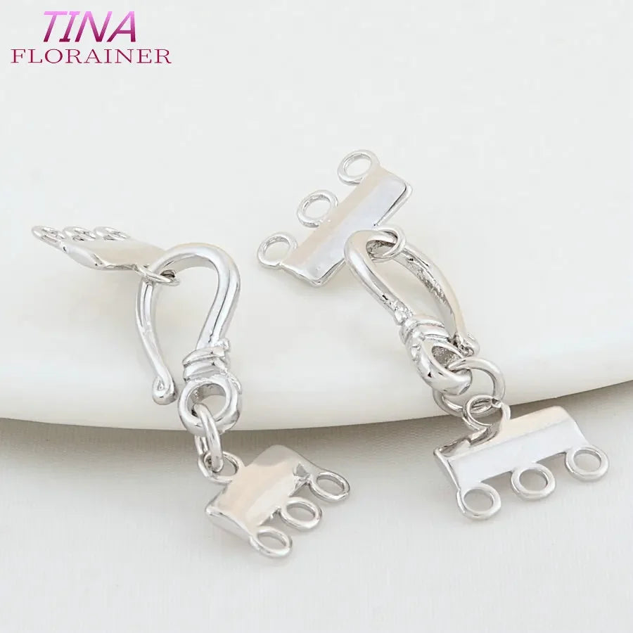 Bracelets en laiton pour documents en or 14 carats, fermoirs allergiques, accessoires de bijoux à bricoler soi-même, haute qualité, 32mm, 4 pièces