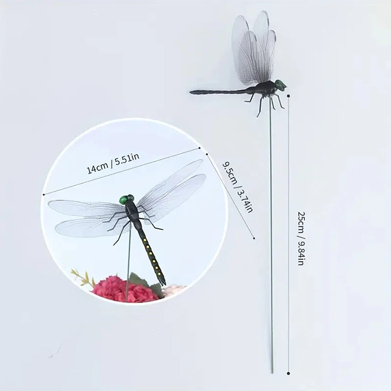 Outdoor Mosquito Repellent Simulation Stick, Dragonfly, Dragonfly Repellent Artifact, Dragonfly Stakes, Yard Plant, Lawn Decoration