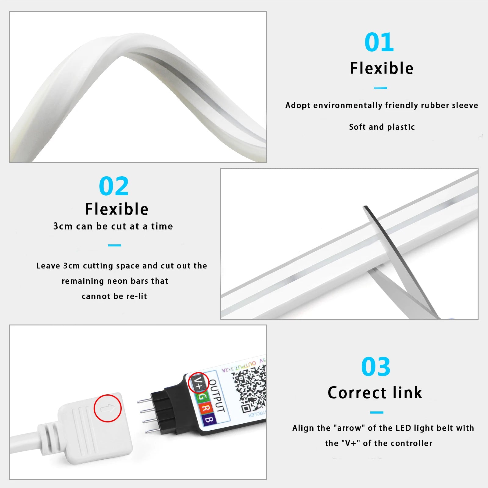 5V USB RGB néon LED bande Bluetooth App avec télécommande étanche néon bande RGB bande pour la décoration de la pièce à la maison éclairage
