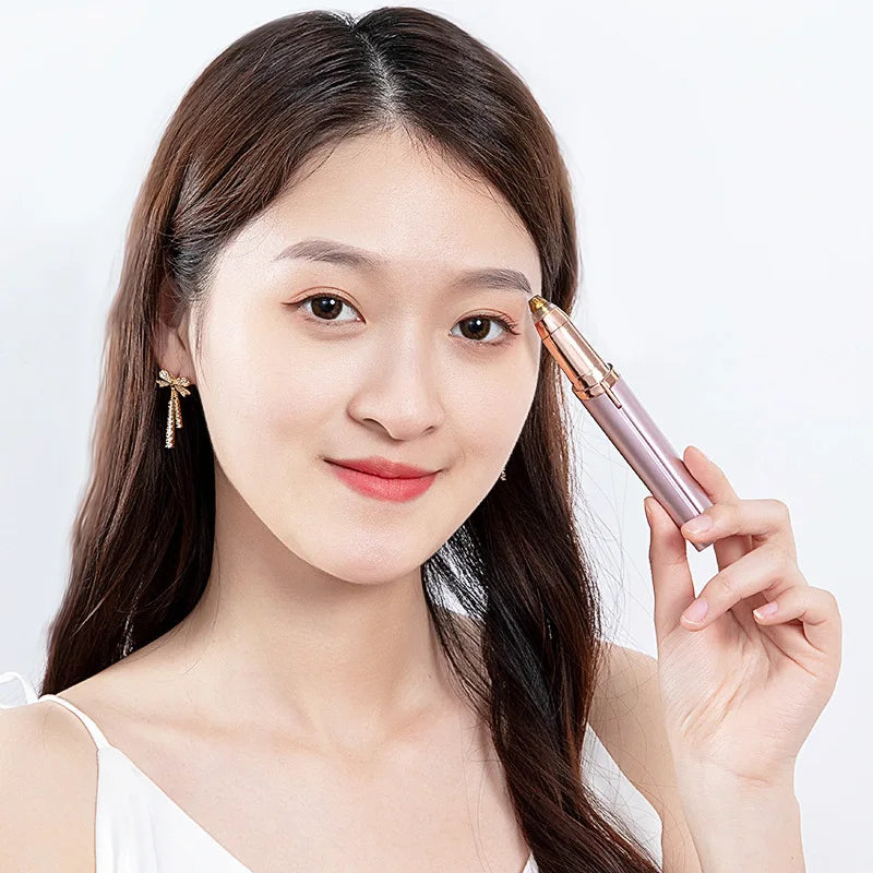 Automatic electric eyebrow trimmer, nose hair shaving tool, eyebrow pencil, beauty, charging scraper for men and women