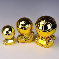 Ballon doré de Football 15/20/25cm, Excellent joueur, compétition, récompense d'honneur, trophée sphérique, cadeau, accessoires de décoration pour la maison