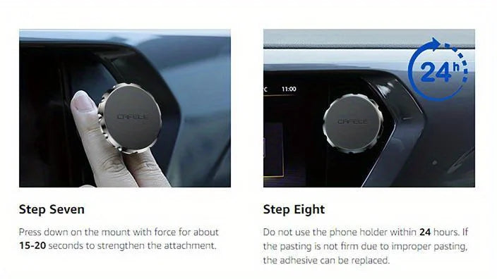 Support de téléphone magnétique pour voiture, Support de téléphone magnétique rotatif à 360 degrés pour téléphone portable de voiture, Support universel pour tableau de bord