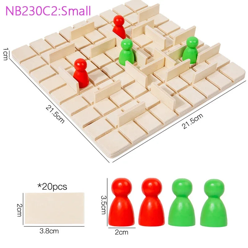 Jouets d'échecs en bois, jeux de stratégie pour enfants, entraînement cérébral, jeu de société interactif Parent-enfant, Puzzle de pensée logique amusant, cadeaux