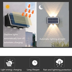 Projecteur extérieur 4/6/8LED lampe murale solaire éclairage supérieur et inférieur lampadaire étanche à énergie solaire pour balcon cour