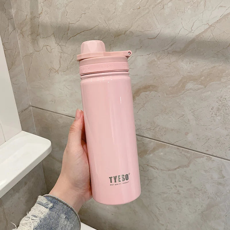 Tyeso – bouteille d'eau Thermos en acier inoxydable, flacon sous vide de Sport Portable, garde le froid et la chaleur, tasse thermique, gobelet isolé pour voiture
