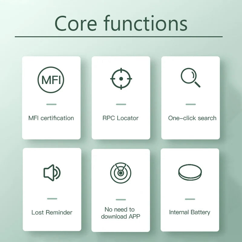 Traqueur GPS Bluetooth intelligent avec trouver mon application, dispositif de rappel Anti-perte pour téléphone, localisateur ITag, clés de localisation évaluées MFI, détecteur d'animaux de compagnie