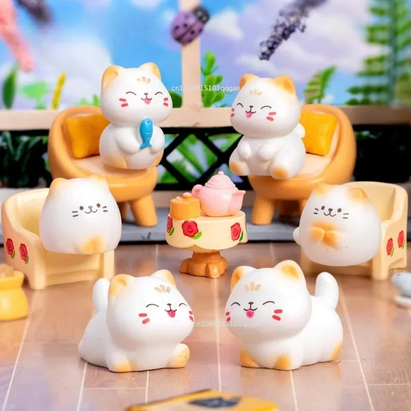 Nouveau modèle de chat de richesse de dessin animé mignon créatif, décoration de bureau, Figurine animale, ornements de chat, accessoires de décoration