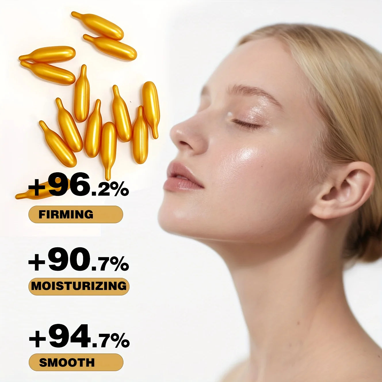 Capsules de sérum à la vitamine E, capsules d'essence à usage unique, peau du visage hydratante et hydratante, 90 capsules/bouteille - 1 bouteille