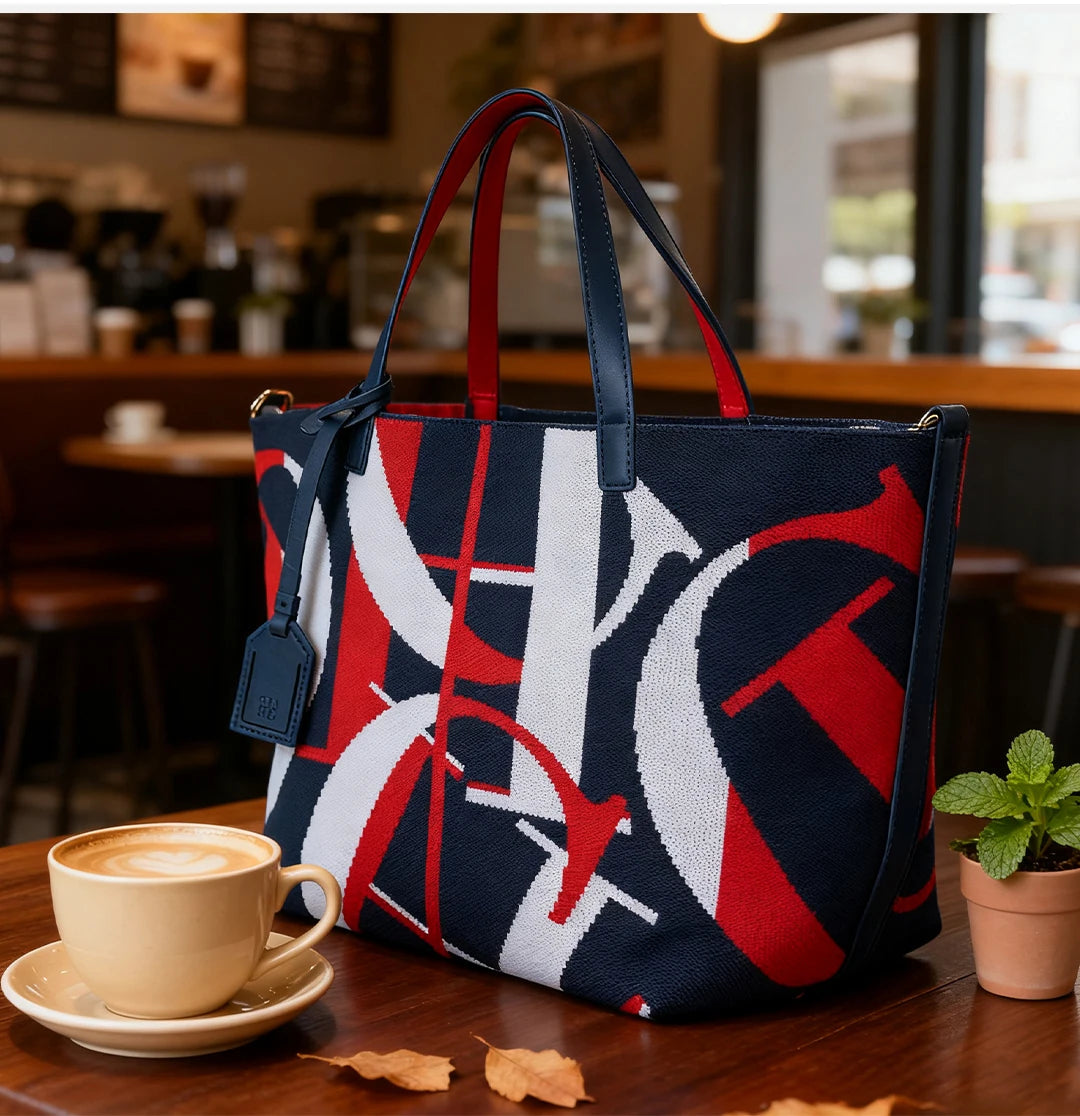 CH sac à main femme Design rétro grande capacité sac à provisions à la mode multifonctionnel vacances essentiel sac seau femme