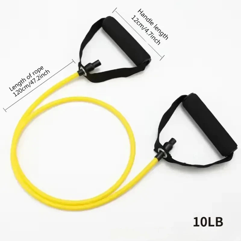 Bandes de résistance avec poignées, bandes d'exercice, bandes d'entraînement avec poignées pour hommes et femmes, équipement de musculation à la maison