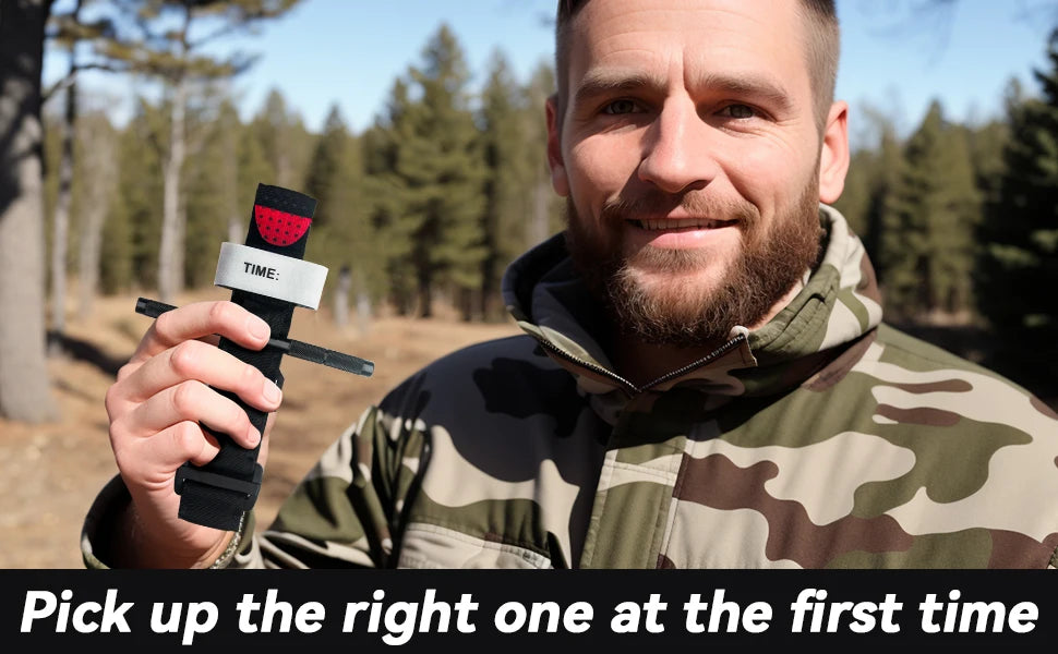 Garrot tactique d'urgence, équipement de premiers secours médical à une main pour randonnée Camping voyage Sports de plein air d'urgence